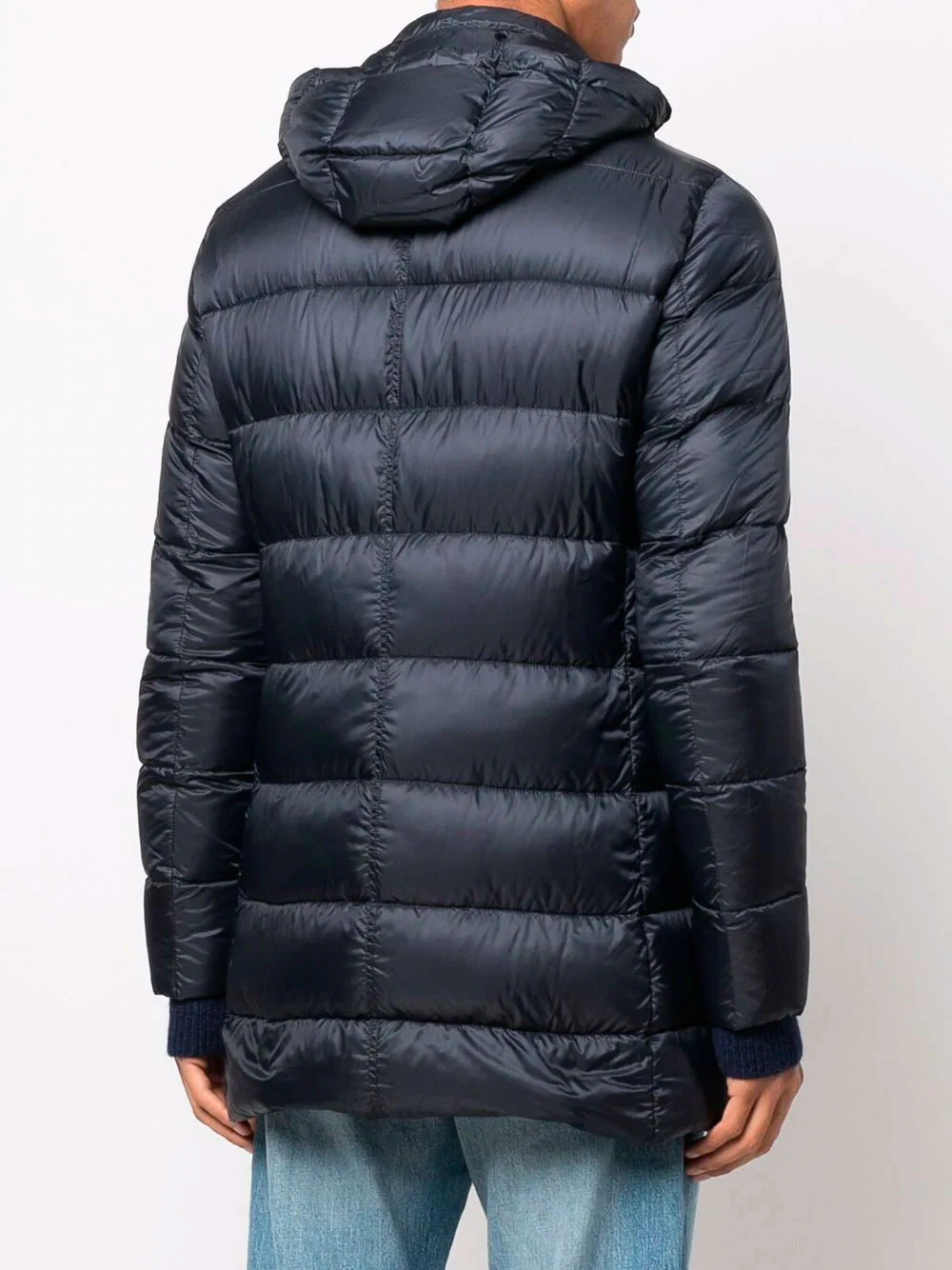 Herno Elegant Navy Quilted Down Coat