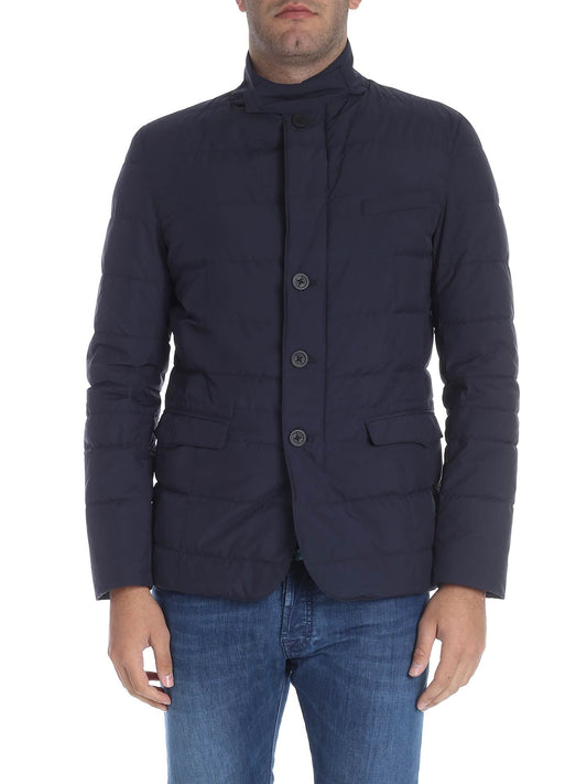 Herno Elegant Blue Goose Down Jacket