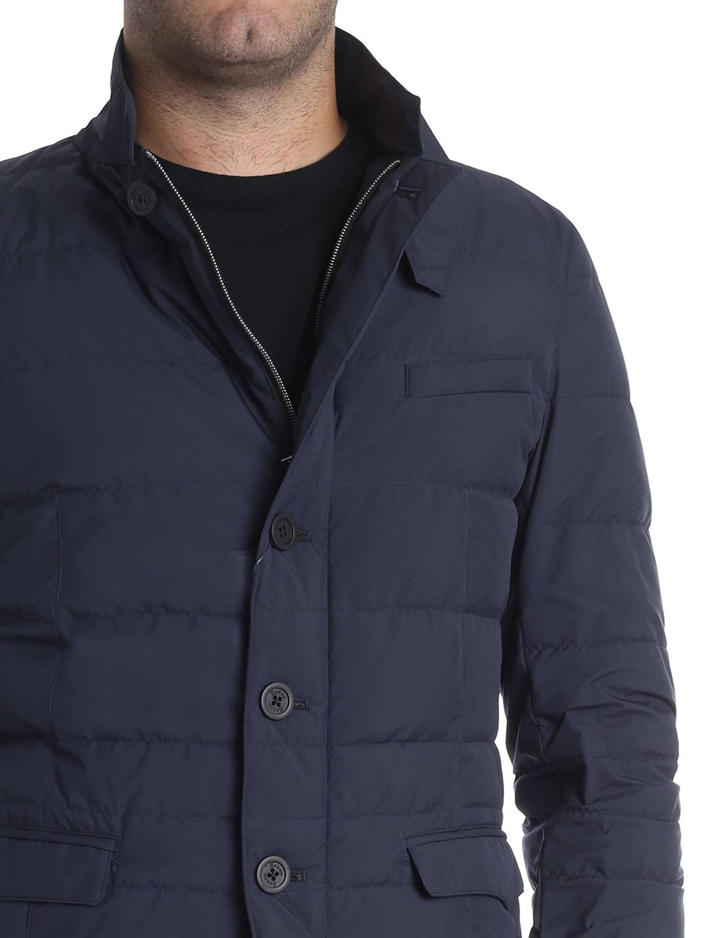 Herno Elegant Blue Goose Down Jacket