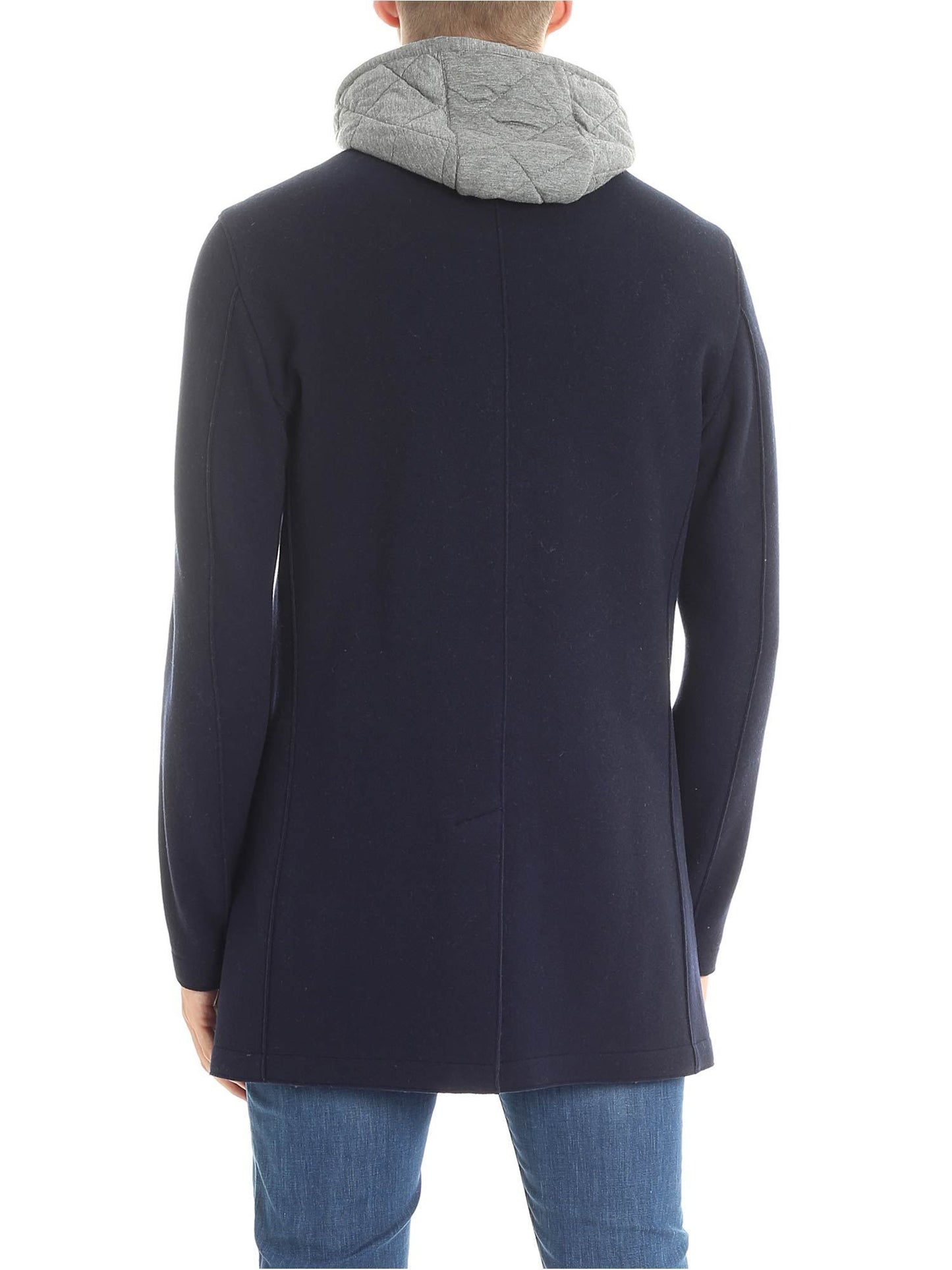 Herno Chic Blue Resort Coat with Detachable Hood