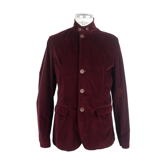 Herno Elegant Red Cotton Velvet Jacket