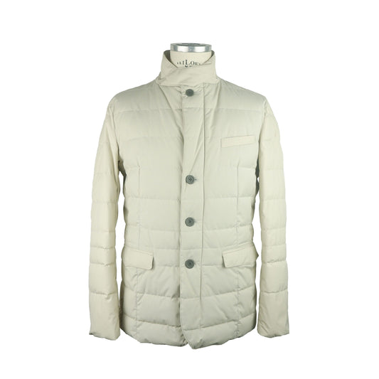 Herno Elegant White Technical Down Jacket