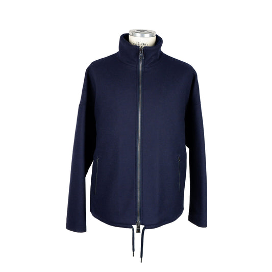 Herno Elegant Blue Zip-Up Jacket