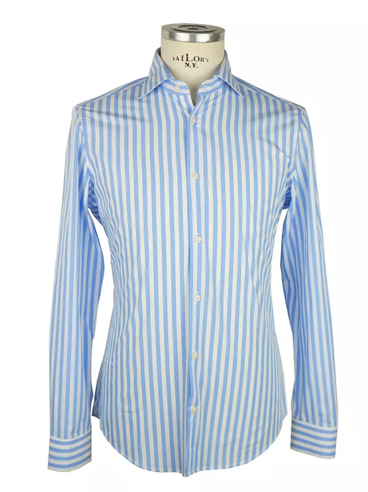 Made in Italy Elegant Striped Milano Cotton Shirt