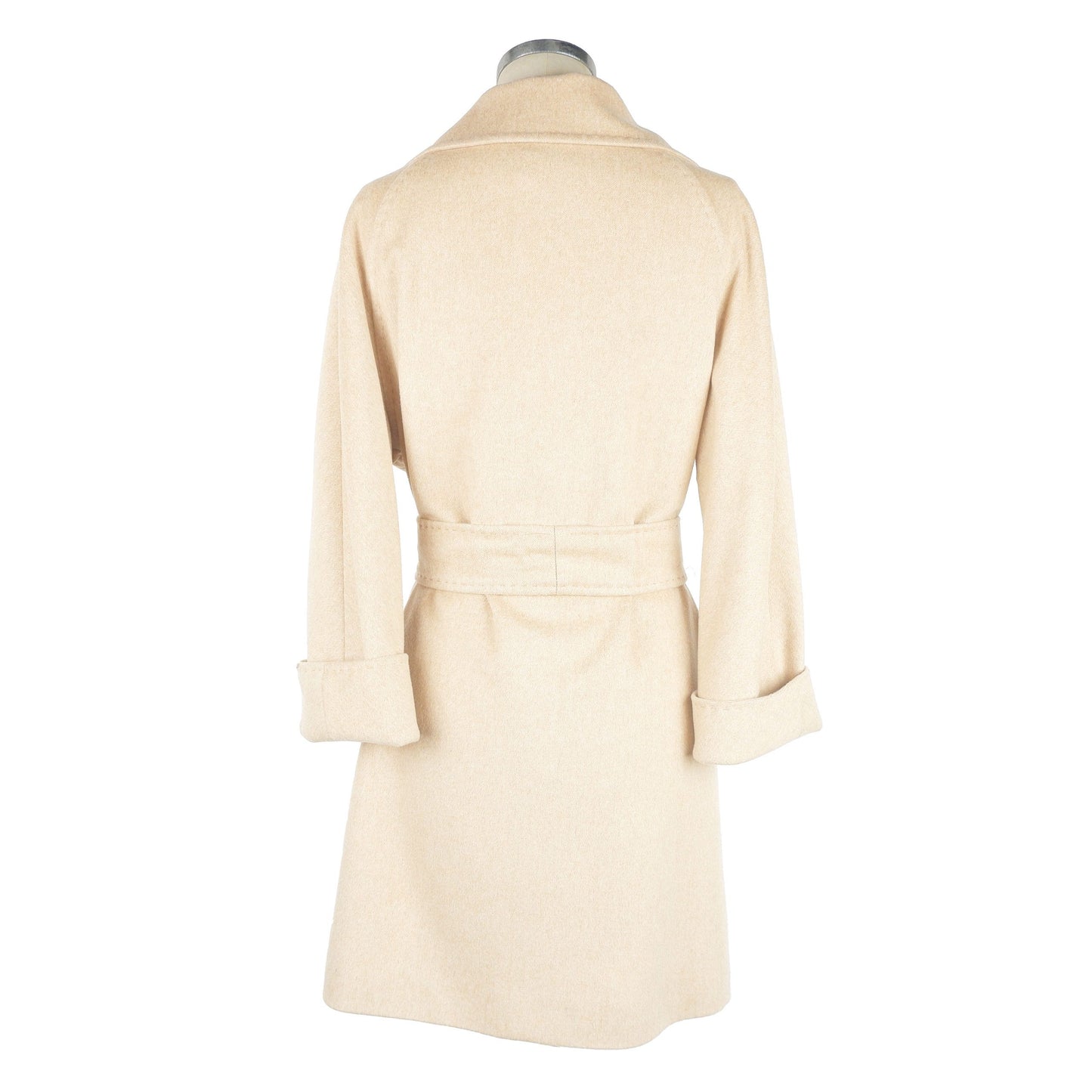 Made in Italy Elegant Wool Vergine Beige Women's Coat