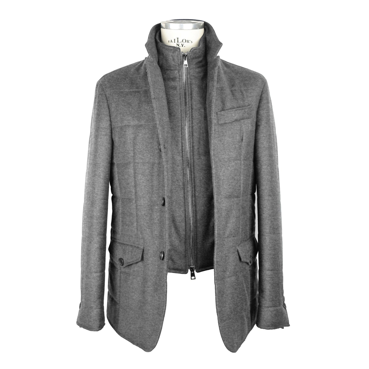 Made in Italy Elegant Wool-Cashmere Men's Coat