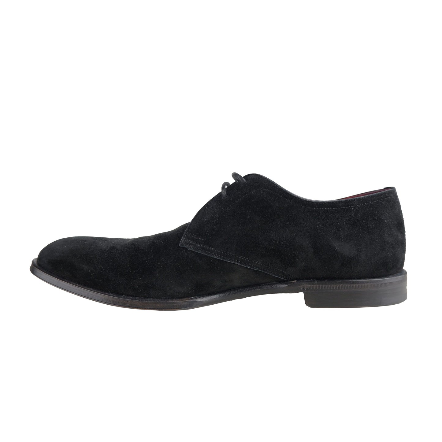 Dolce & Gabbana Elegant Black Suede Derby Men's Shoes