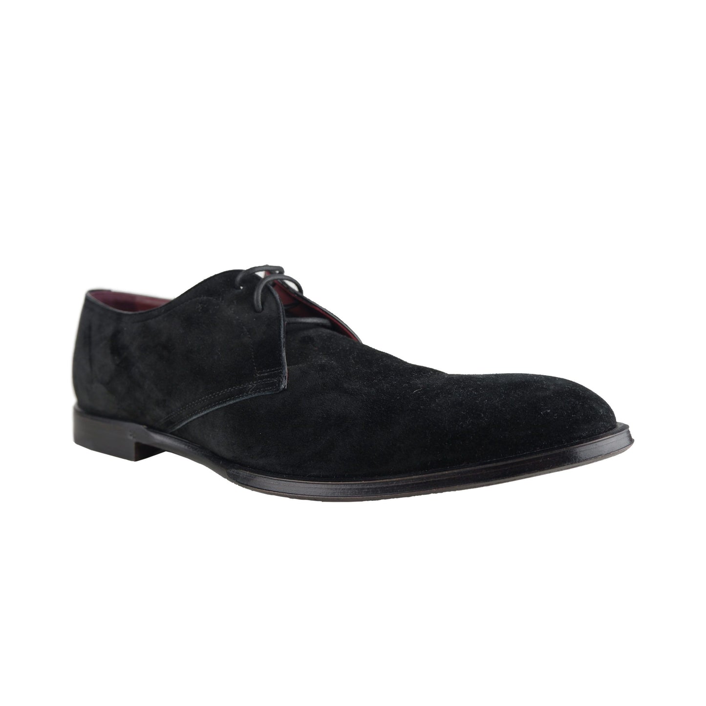 Dolce & Gabbana Elegant Black Suede Derby Men's Shoes