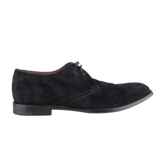 Dolce & Gabbana Elegant Black Suede Derby Men's Shoes