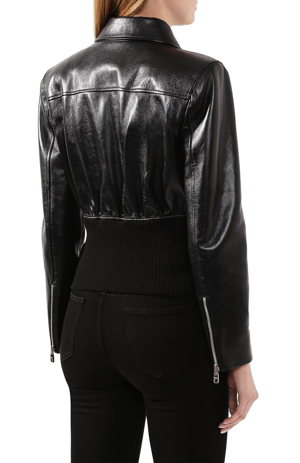 Dolce & Gabbana Elegant Calfskin Leather Jacket