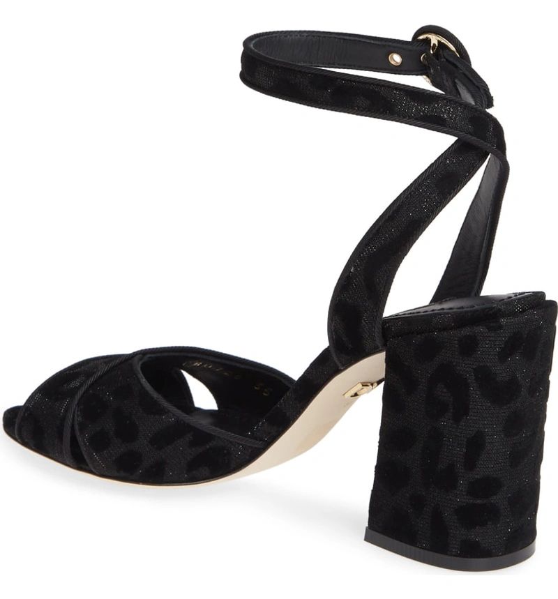 Dolce & Gabbana Elegant Leopard Print Ankle-Strap Sandals