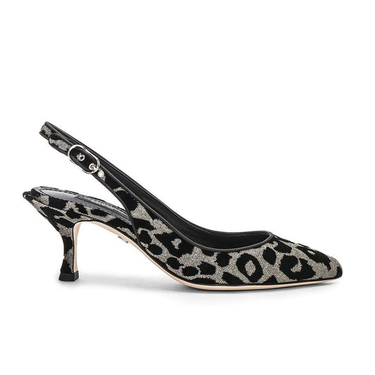 Dolce & Gabbana Elegant Leopard Print Flocked Sandals