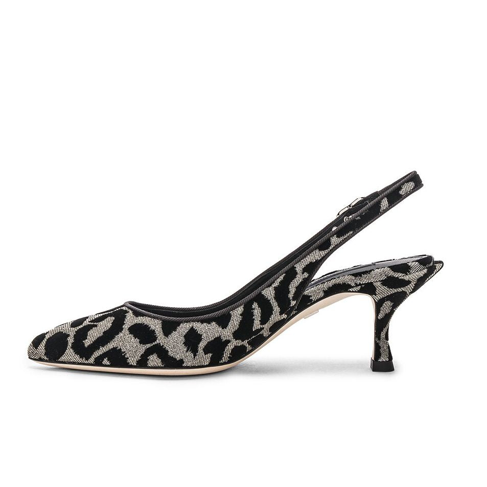 Dolce & Gabbana Elegant Leopard Print Flocked Sandals