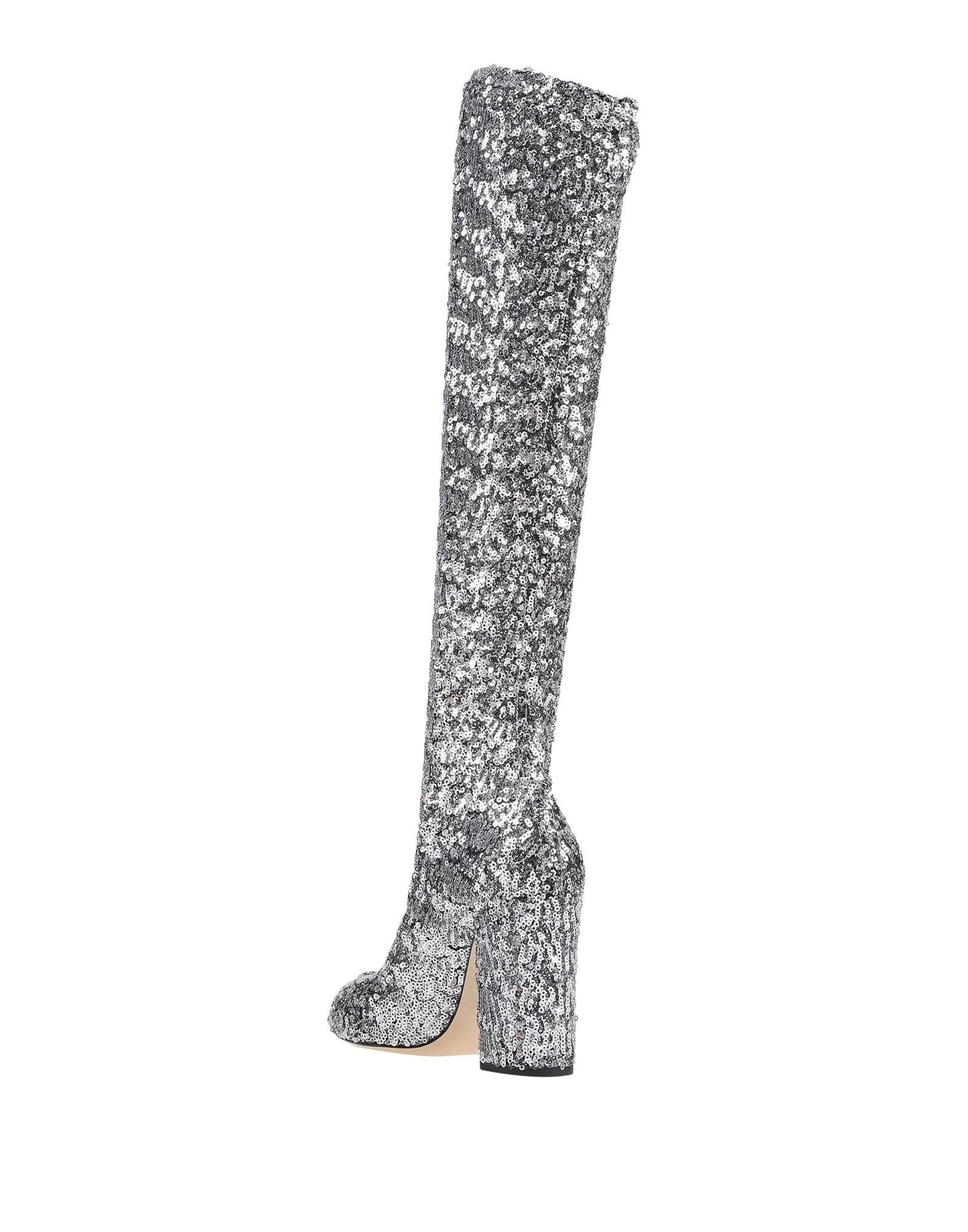 Dolce & Gabbana Sequin-Embellished High Heel Boots