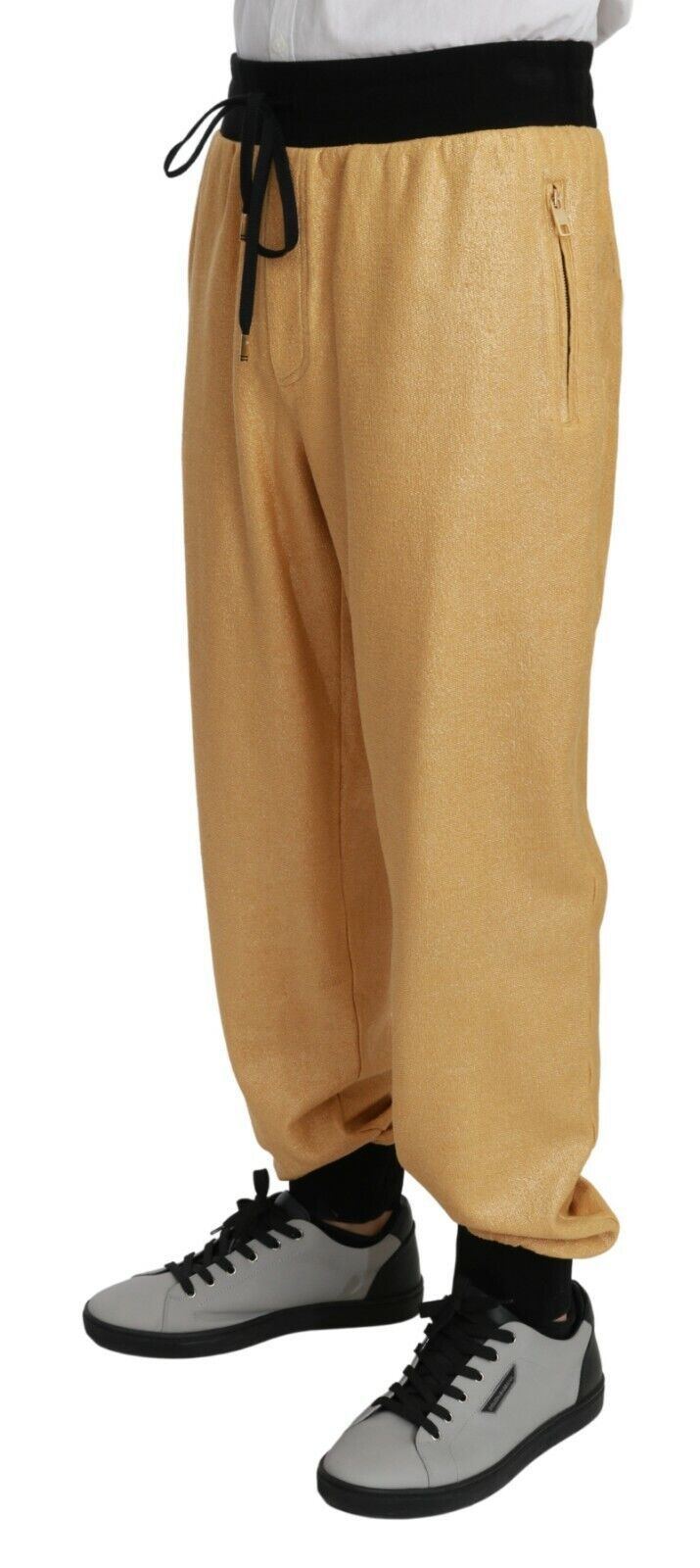 Dolce & Gabbana Golden Couture Stretch Cotton Trousers