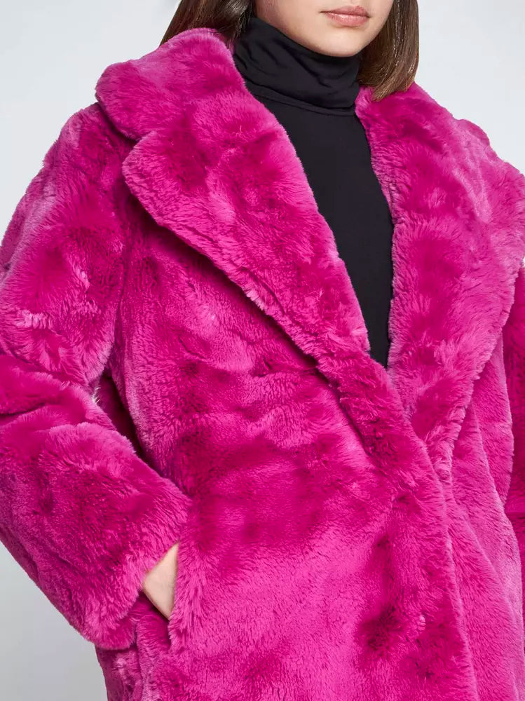 Apparis Chic Pink Faux Fur Jacket - Eco-Friendly Winter Essential