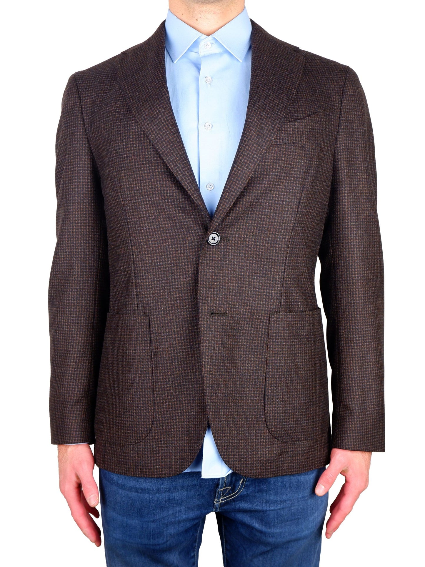 Made in Italy Elegant Brown Merino Wool Classic Jacket