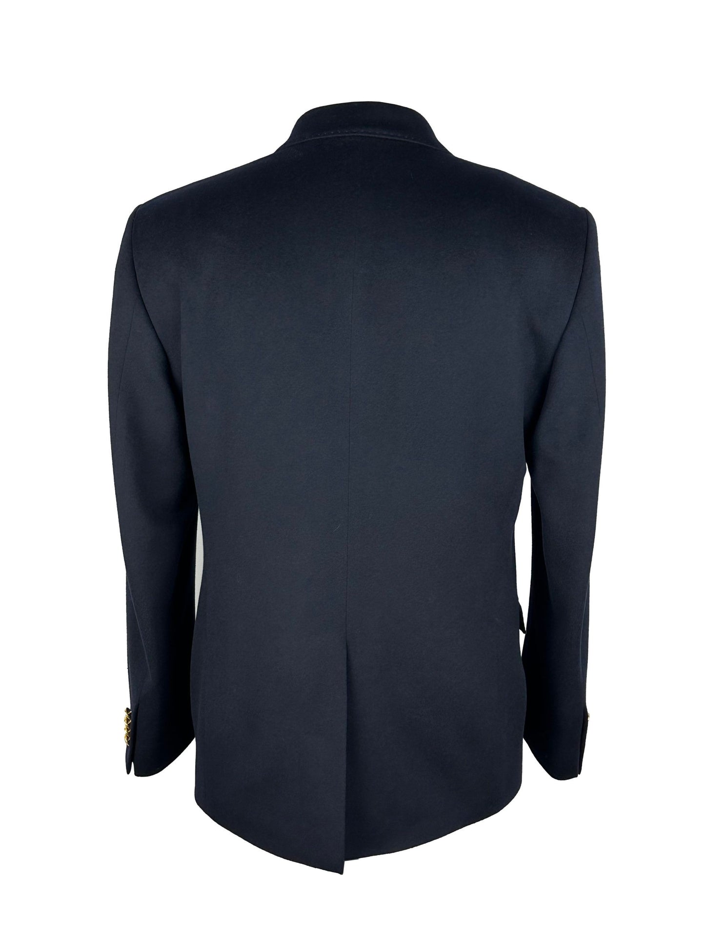 Made in Italy Navy Double-Breasted Wool Jacket