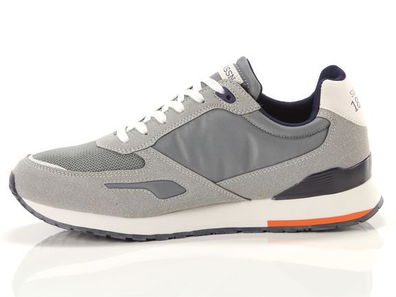 U.S. POLO ASSN. Eco-Friendly Gray Sneakers with Colorful Accents