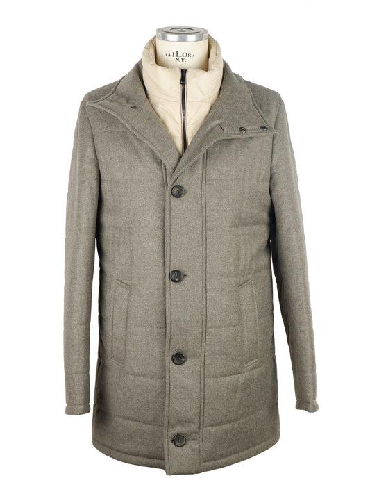 Made in Italy Elegant Gray Wool-Cashmere Jacket