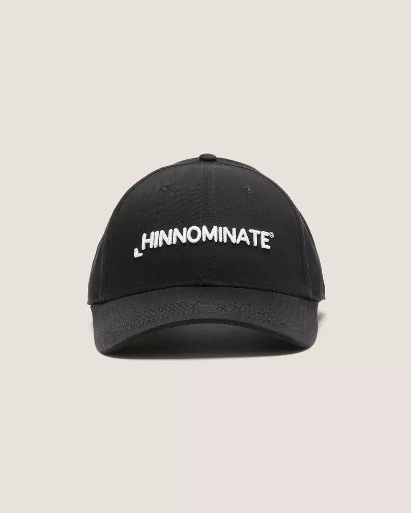 Hinnominate Embroidered Logo Cotton Hat in Sleek Black