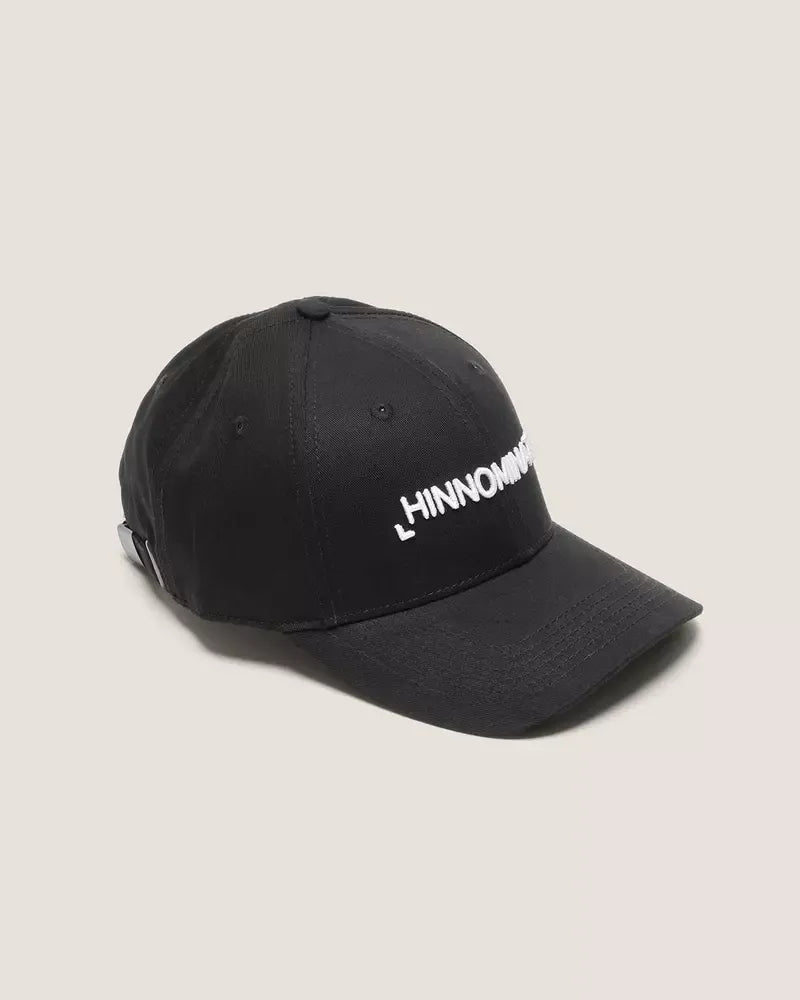 Hinnominate Embroidered Logo Cotton Hat in Sleek Black