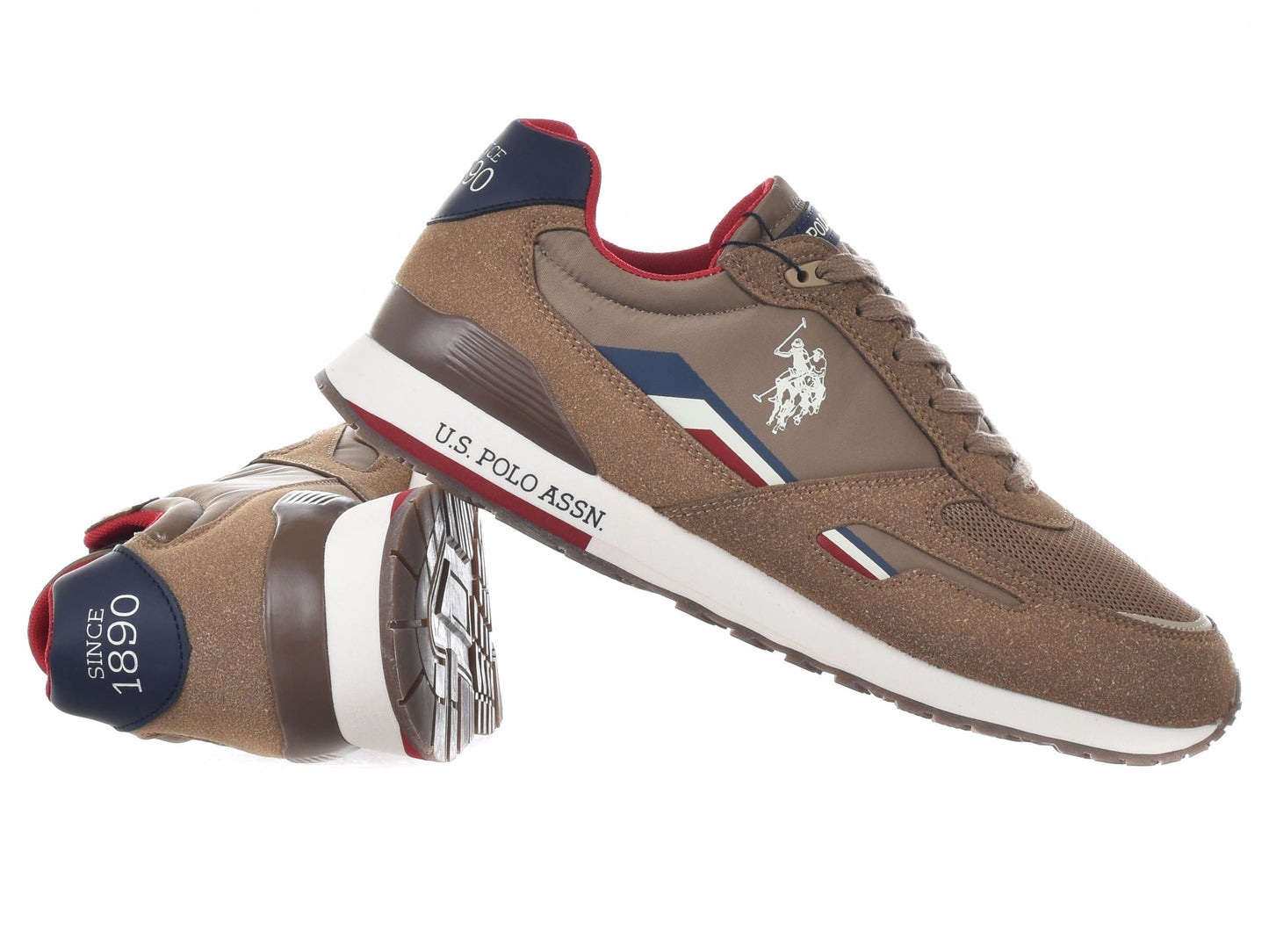 U.S. POLO ASSN. Elegant Brown Sneakers with Colorful Accents