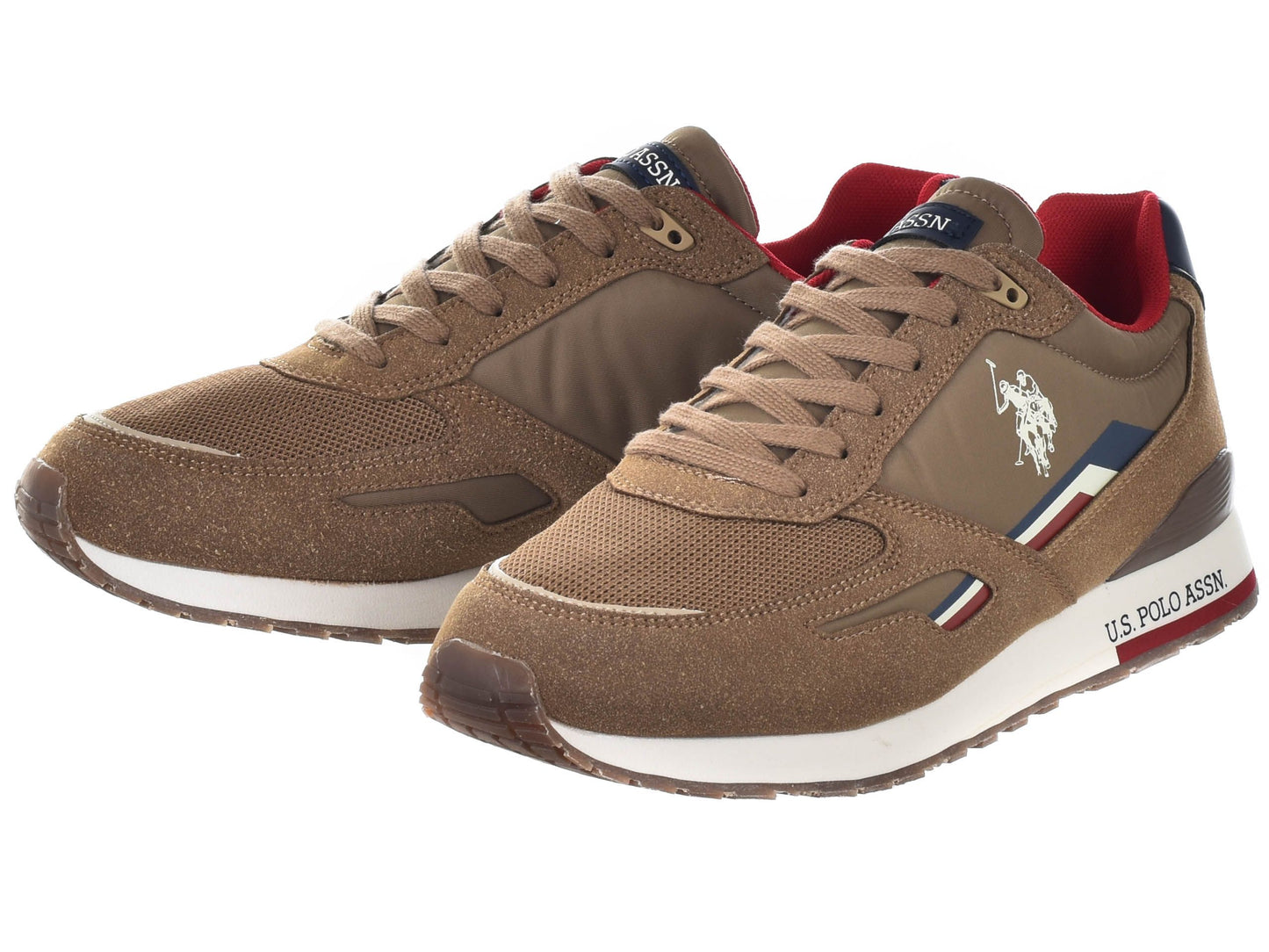 U.S. POLO ASSN. Elegant Brown Sneakers with Colorful Accents