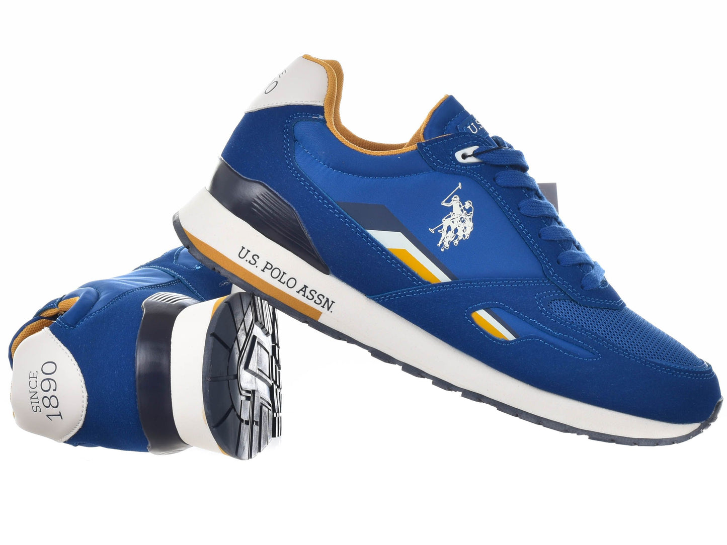 U.S. POLO ASSN. Chic Blue Sneakers with Colorful Accents