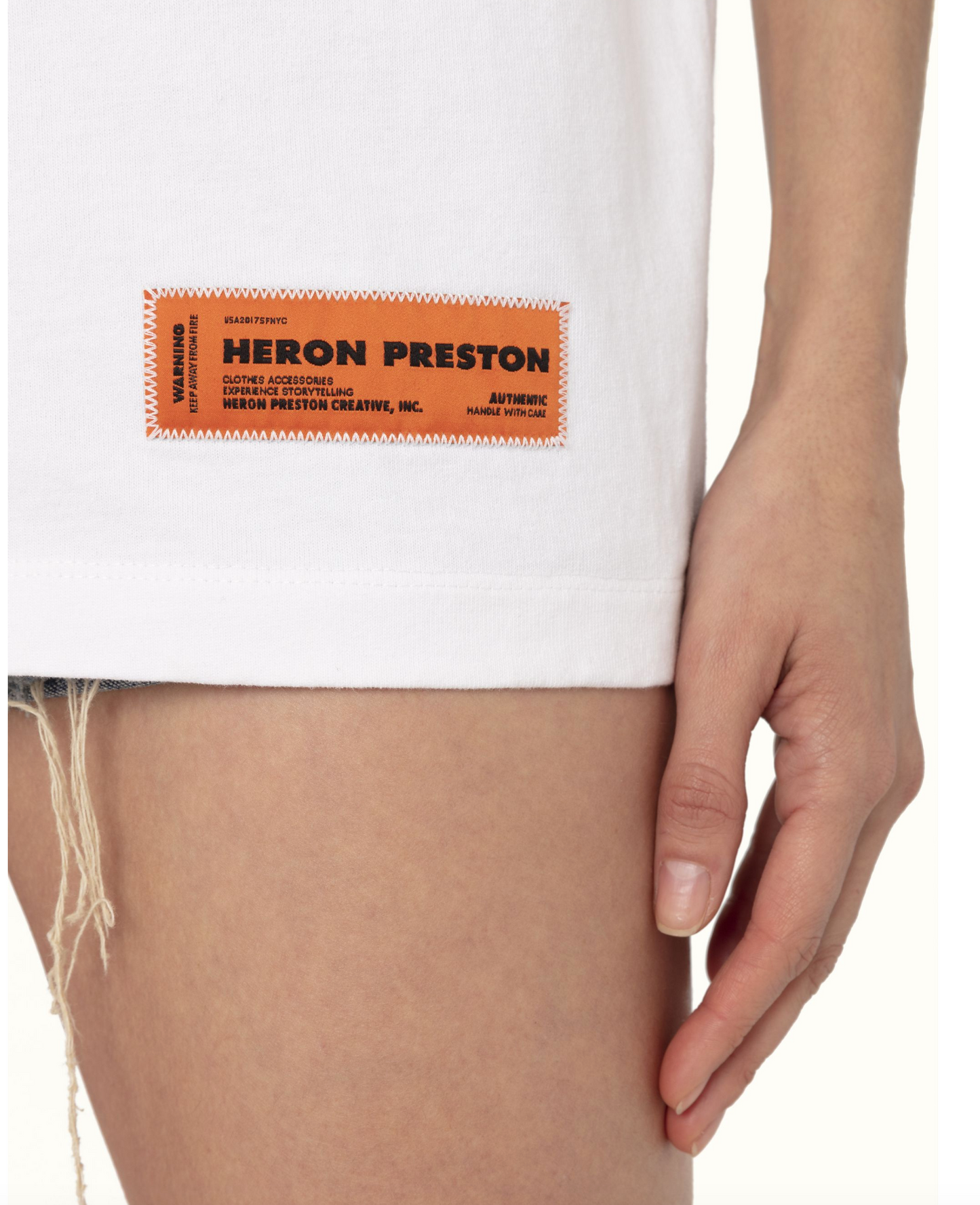 Heron Preston Elevated White Cotton Tee - Timeless Comfort