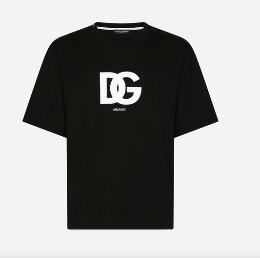 Dolce & Gabbana Elegant Black Logo T-Shirt - Pure Cotton