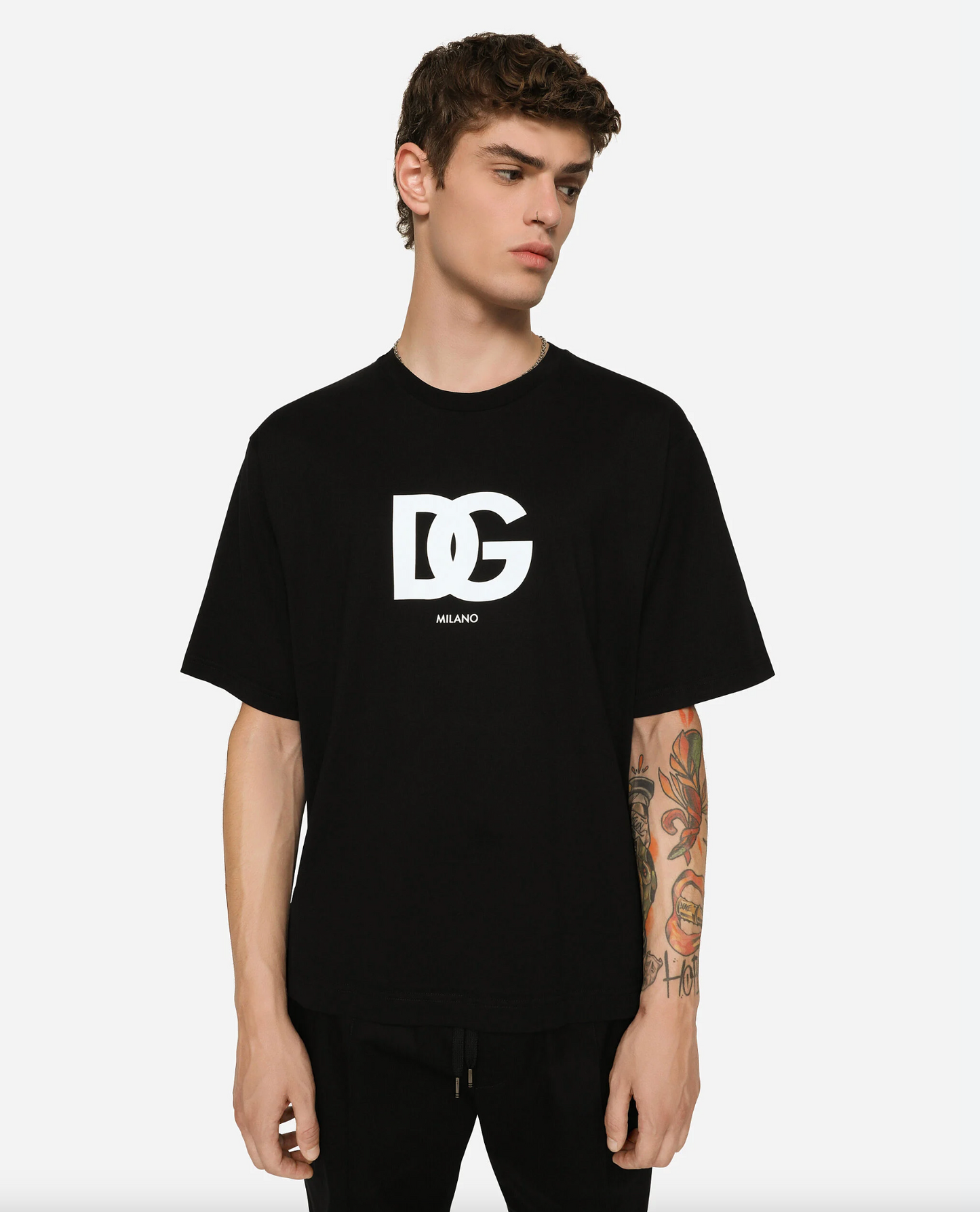 Dolce & Gabbana Elegant Black Logo T-Shirt - Pure Cotton