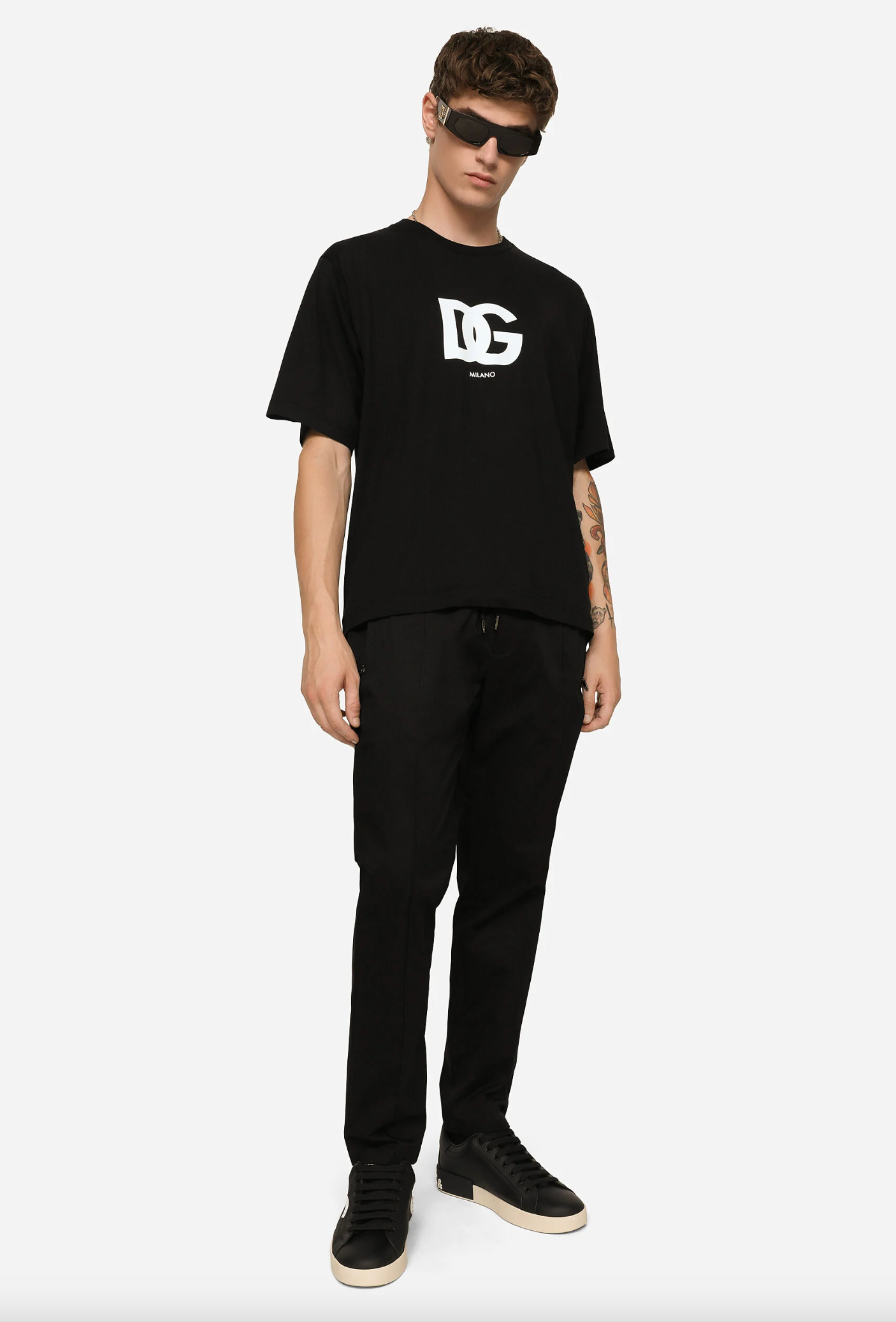 Dolce & Gabbana Elegant Black Logo T-Shirt - Pure Cotton