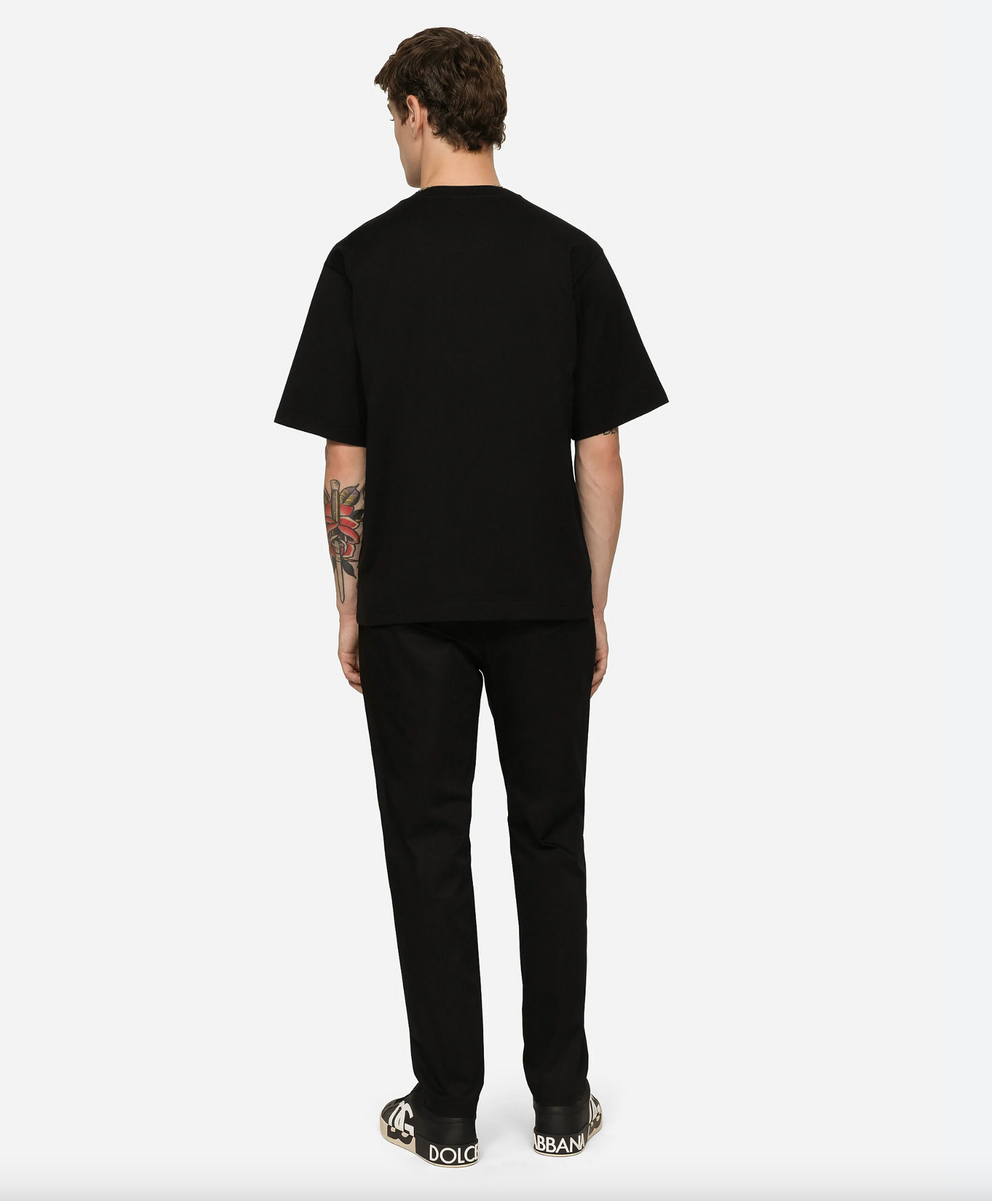 Dolce & Gabbana Elegant Black Logo T-Shirt - Pure Cotton