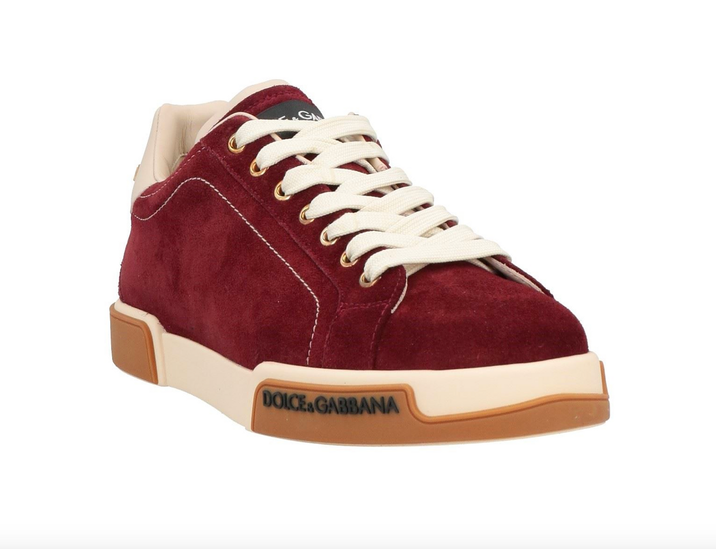 Dolce & Gabbana Italian Red Calf Leather Sneakers