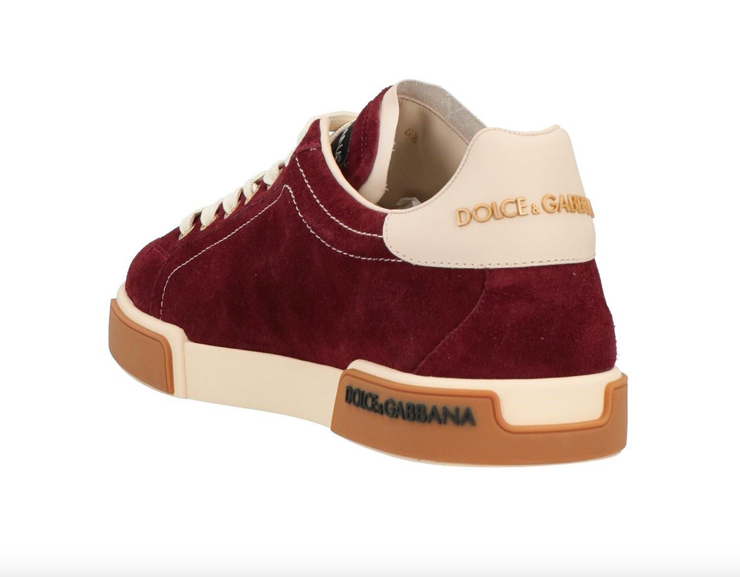 Dolce & Gabbana Italian Red Calf Leather Sneakers