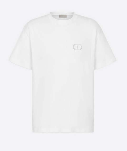 Dior Iconic Cotton Jersey Tee with Chest Logo