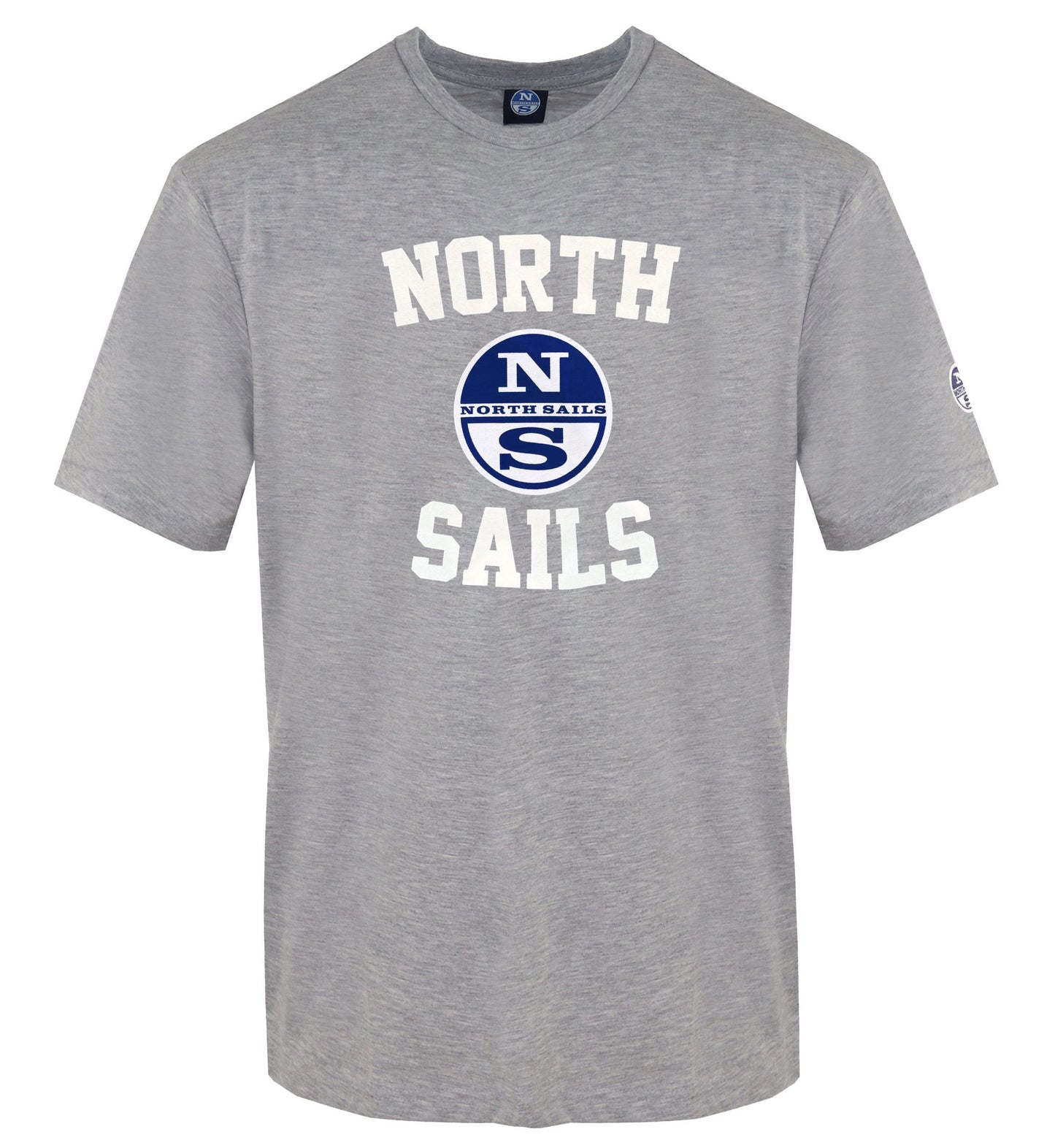 North Sails Chic Gray Crewneck Tee with Front Print