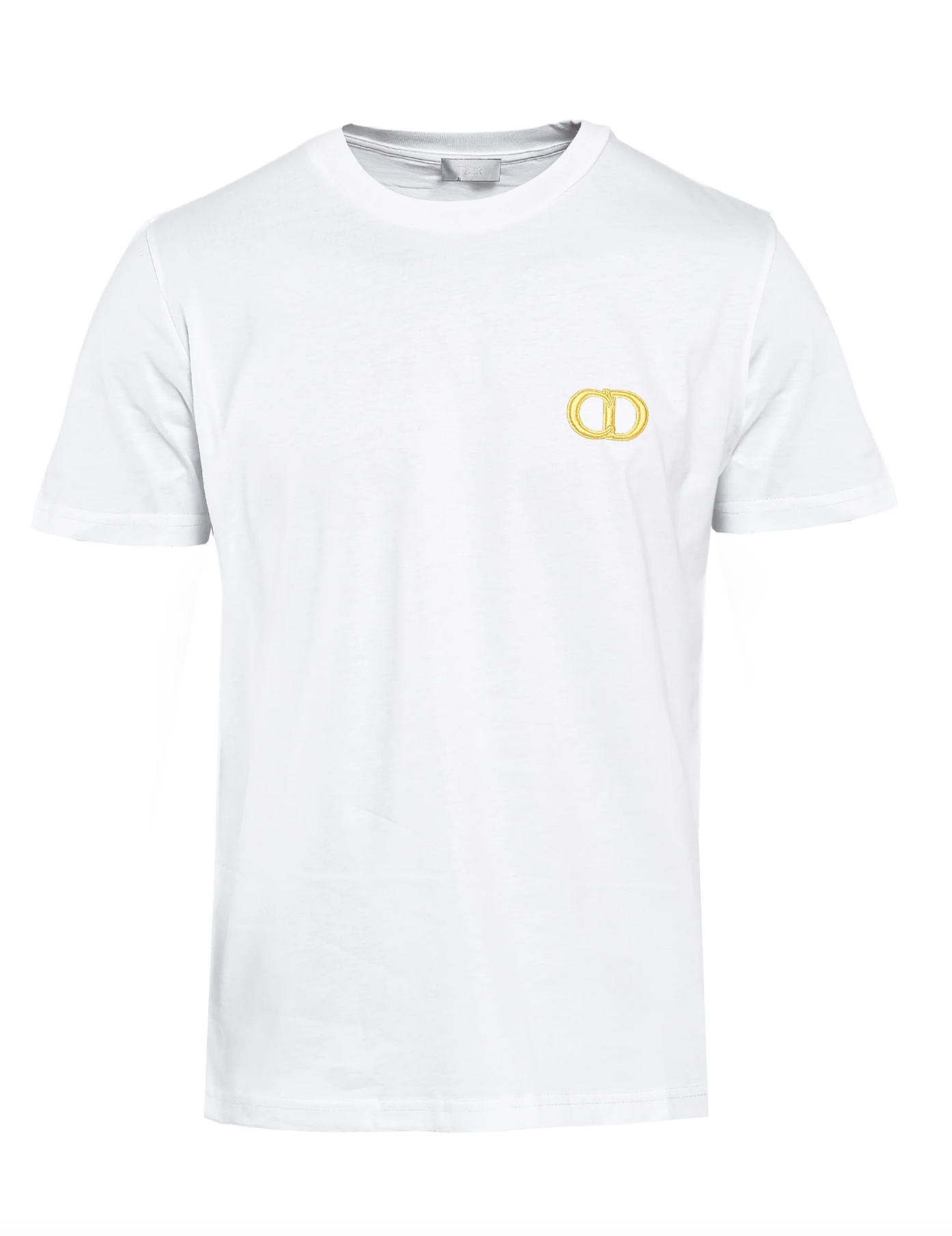 Dior Elegant White Embroidered Logo Tee