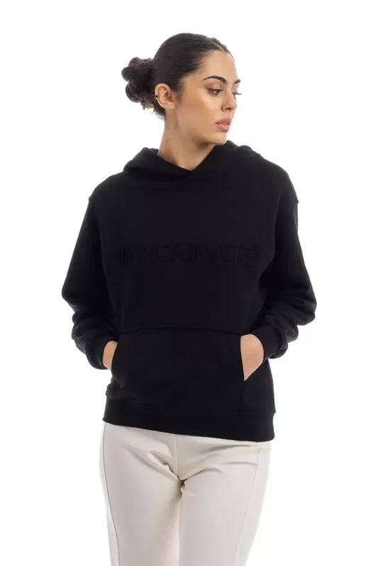 Hinnominate Chic Embossed Logo Cotton Hooded Sweatshirt