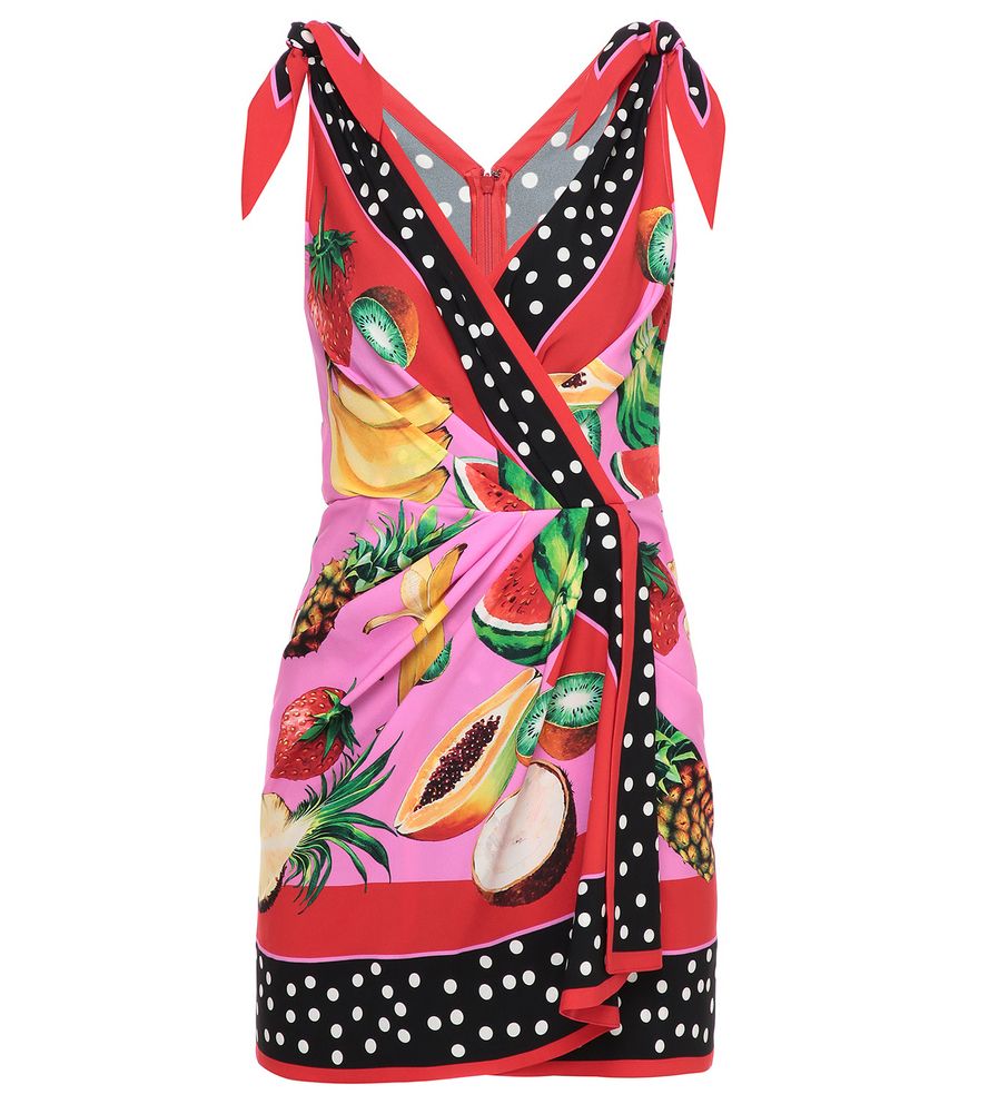 Dolce & Gabbana Chic Polka Dot Cotton Dress with Vibrant Patterns