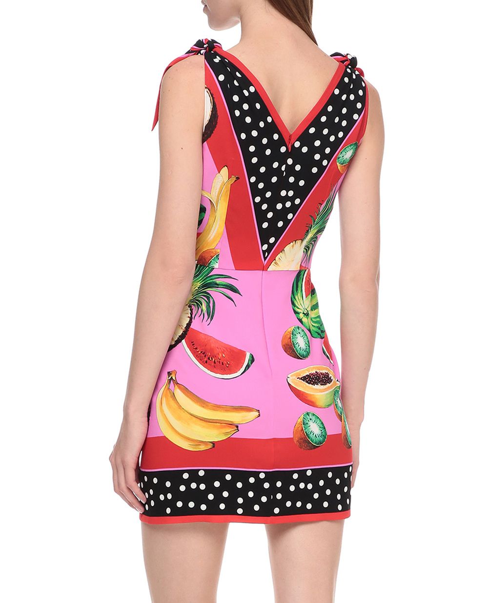 Dolce & Gabbana Chic Polka Dot Cotton Dress with Vibrant Patterns