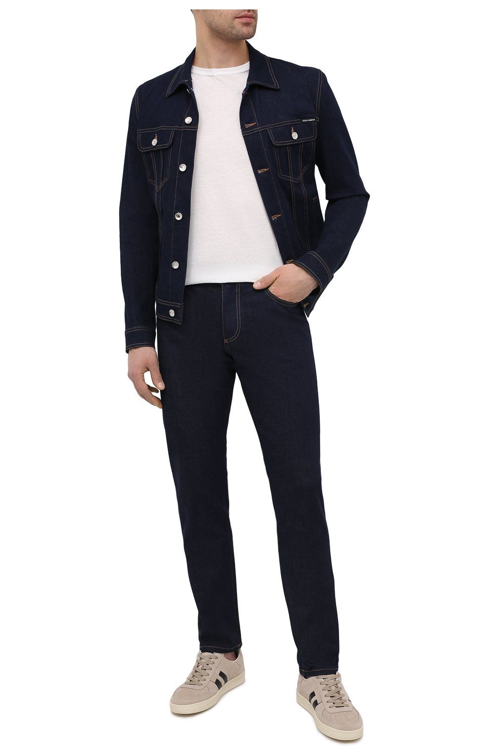 Dolce & Gabbana Elegant Dark Blue Denim Jacket