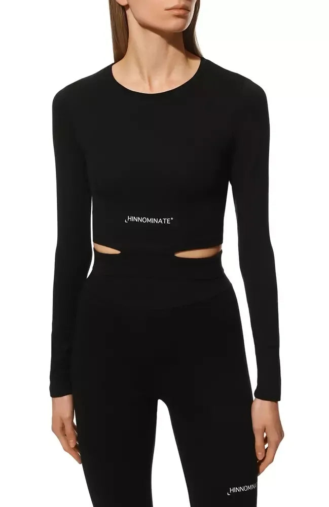 Hinnominate Elegant Long-Sleeved Elastic Waist Tee