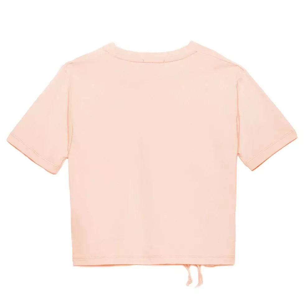 Hinnominate Chic Knotted Pink Cotton Tee