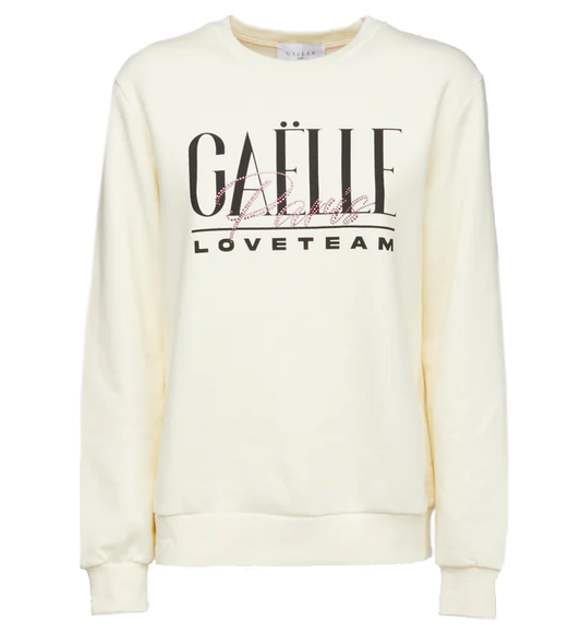 Gaelle Chic Contrasting Logo Crewneck Sweater