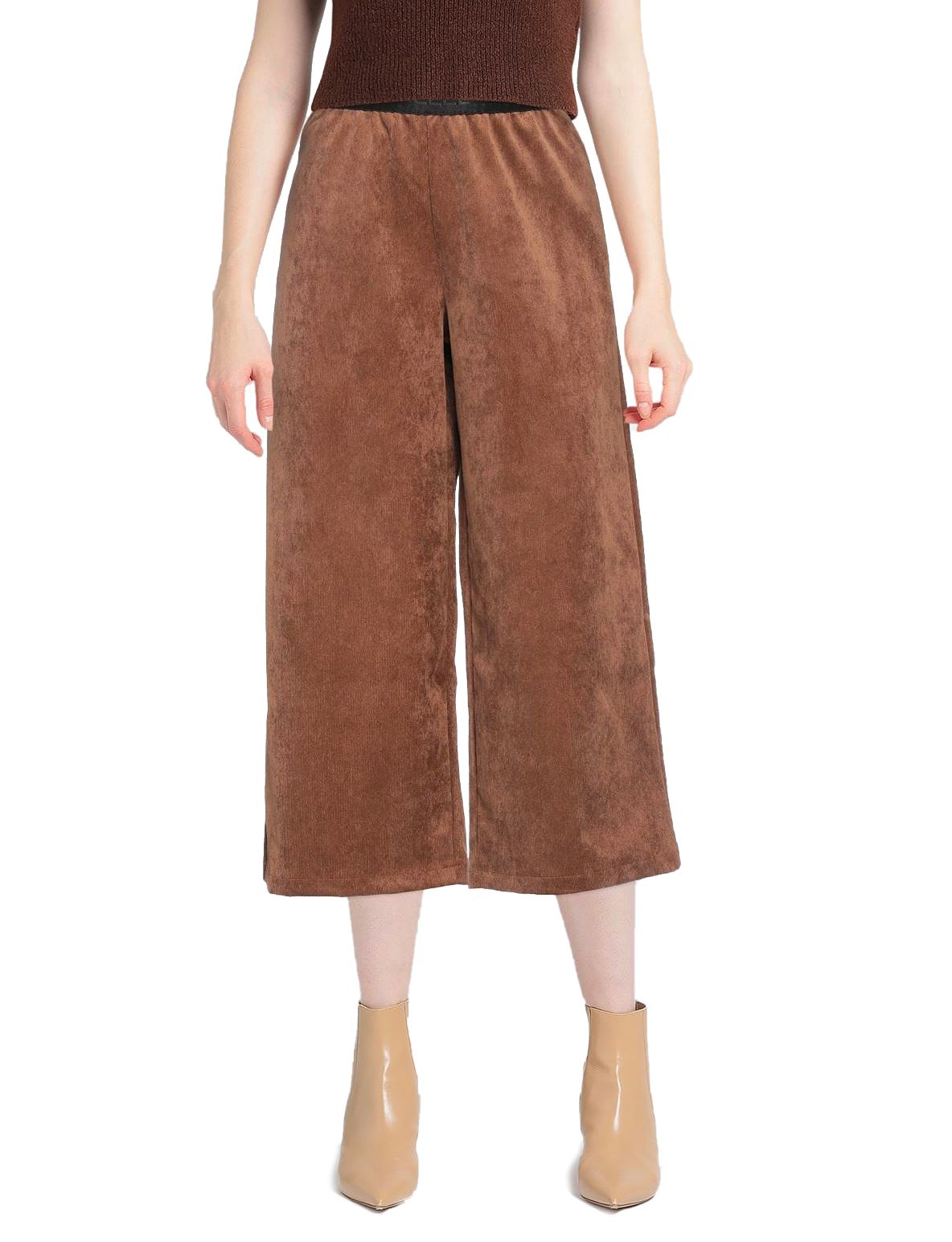 Gaelle Elegant Velvet Wide-Leg Pants