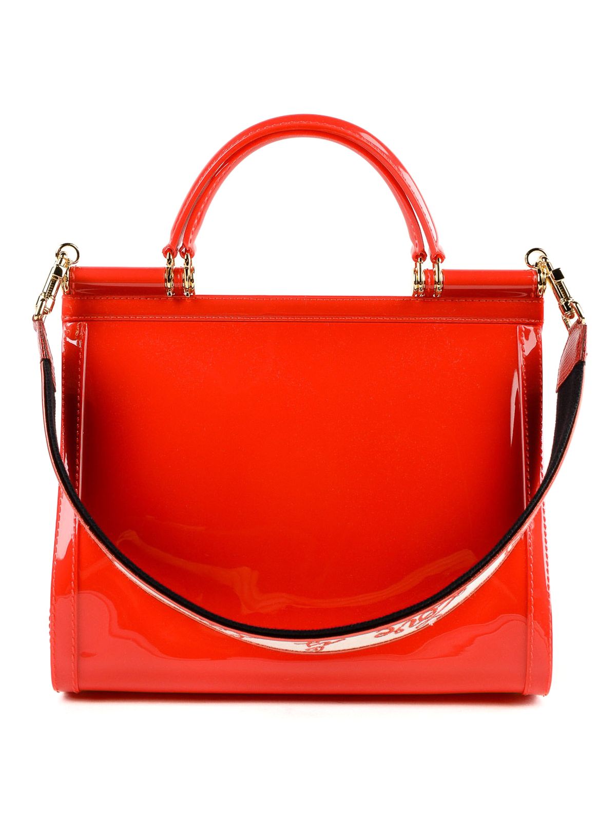 Dolce & Gabbana Elegant Red Sicily Shoulder Bag with Gold-Tone Accents