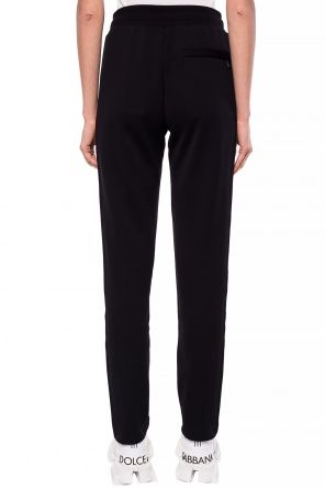 Dolce & Gabbana Elegant Black Zippered Sweatpants