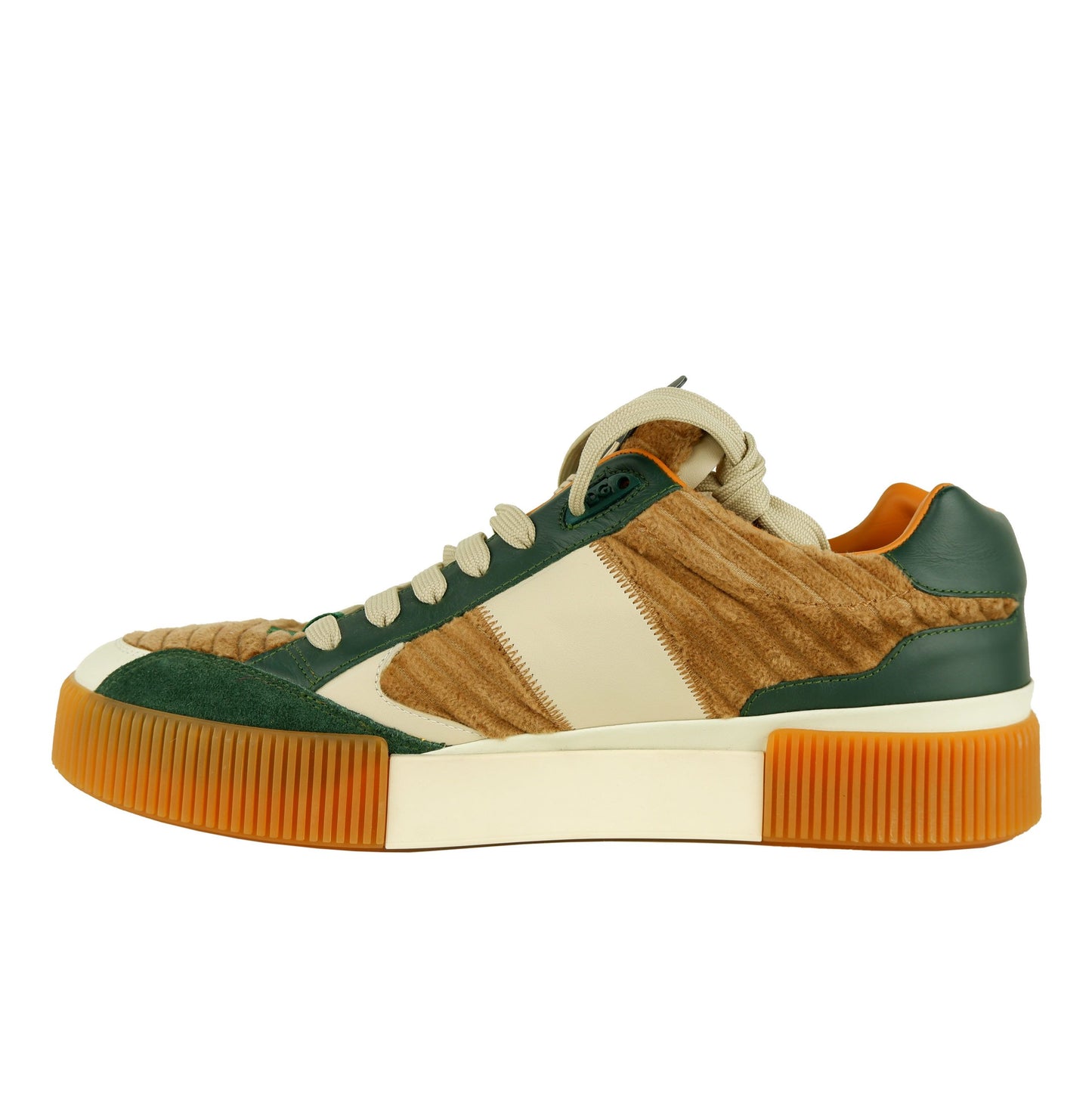 Dolce & Gabbana Luxe Green & White Calfskin Sneakers